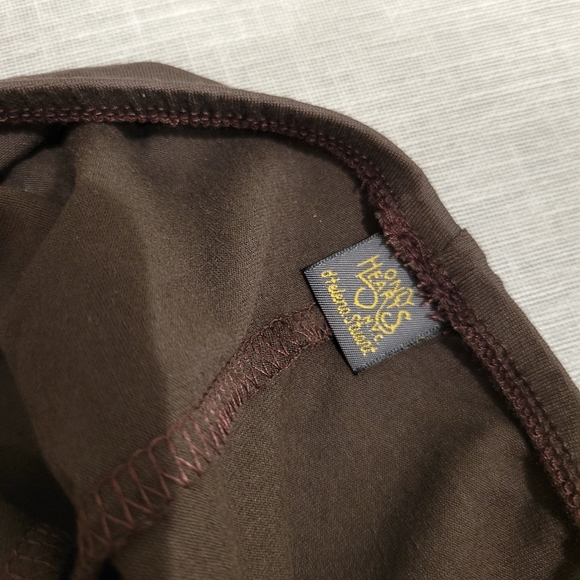 NWT Only Hearts So Fine  cropped leggings chocolate brown size small - Picture 4 of 8